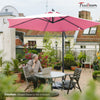 FRUITEAM 10ft Cantilever Offset Patio Umbrella, Pink