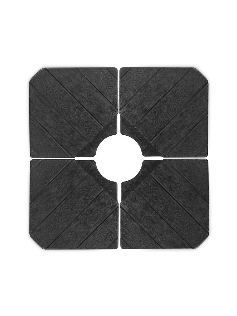 180lbs FRUITEAM 4-Piece Cantilever Patio Umbrella Base, Grain of wood Brown