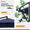 10ft FRUITEAM Offset Hanging Patio Umbrella, Navy