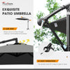 10ft Offset Hanging Umbrella, Patio Cantilever Umbrella, Grey