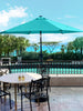7.5FT FRUITEAM  Solar LED Umbrella, Turquoise