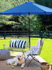 7 1/2ft FRUITEAM 24 LED Lighted Solar Umbrella, Azure