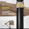 10ft FRUITEAM Offset Hanging Patio Umbrella, Khaki