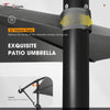 10ft Offset Hanging Umbrella, Patio Cantilever Umbrella, Grey