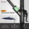 10ft FRUITEAM Offset Hanging Patio Umbrella, Navy