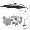 10ft Offset Hanging Patio Umbrella, Grey