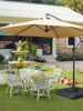 180lbs FRUITEAM 4-Piece Cantilever Patio Umbrella Base, Grain of wood Brown