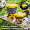 Portable Foldable Pressure Washer with 3.7Gal Tank & Wheels, Max 820PSI Cordless Electric Power Washer, 10FT Hose, 6-in-1 Nozzle for Car Washing, Outdoor & Indoor Cleaning, Pets (Bare Tool)