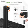 FRUITEAM 34 lbs Pre-Filled Square Patio Umbrella Base Black Umbrella Stand Heavy Duty Market Umbrella Base Stand for Patio, Outdoor, Swimming Pool