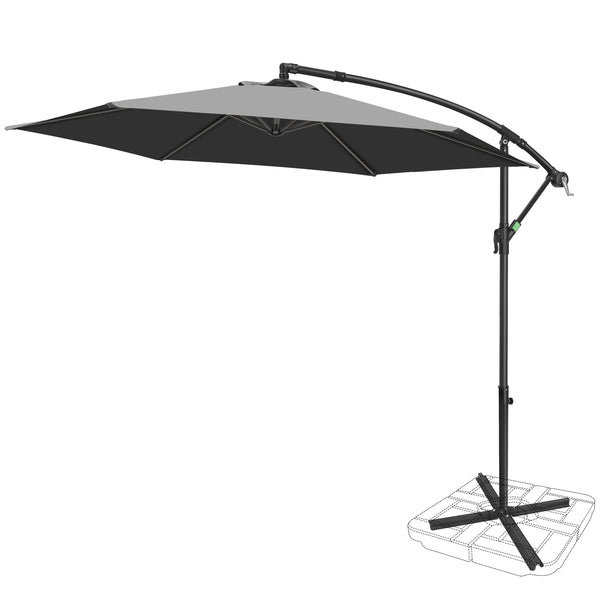 fruiteam 10' khaki offset patio umbrella 10ft Hanging Umbrella, Cantilever Umbrella, Grey – size:SD-72T-360CM-NEW+SD-06-RED Best Motorcycle Helmet GoPro 17102024-42 can be used both