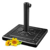 FRUITEAM 34 lbs Pre-Filled Square Patio Umbrella Base Black Umbrella Stand Heavy Duty Market Umbrella Base Stand for Patio, Outdoor, Swimming Pool