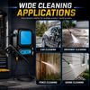 Wall-Mounted Pressure Washer, 3200 MAX PSI 3.2GPM Electric Car Washer with 4 Quick Connect Nozzles Tips, 75FT Retractable Pressure Water Hose Remote Control, for Cars, Driveways, Outdoor Rugs