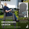 Tall-Adirondack-Chairs-Set of 2, Modern Bar-Height Patio Chairs with Removable Connecting Tray