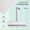 FRUITEAM 24lb Outdoor Square Umbrella Base, 15" Patio Stand, Heavy-Duty Market Table Base (White)