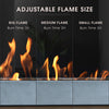 Fruiteam Rectangular Portable Concrete Bio-Ethanol Outdoor Tabletop Fireplace with Metal Extinguisher