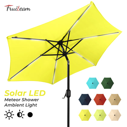 7.5FT FRUITEAM Patio Market Umbrella Meteor Light