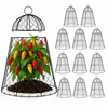 FRUITEAM 12Pcs Wire Plant Covers, 13×15.74in Large Plant Protectors from Animals, Chicken Wire Cloche Plant Cages for Outdoor Plants, Vegetables