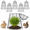 FRUITEAM 6-Pack Large Wire Plant Protectors, 13"x15.8"H Garden Cloches Plant Cages with Removable Top for Seedlings, Vegetables & Flowers, Open Wire Mesh for Garden Use with Rabbits, Squirrels