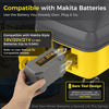 Portable Foldable Pressure Washer with 3.7Gal Tank & Wheels, Max 820PSI Cordless Electric Power Washer, 10FT Hose, 6-in-1 Nozzle for Car Washing, Outdoor & Indoor Cleaning, Pets (Bare Tool)