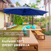 Upgrade Offset Umbrella 10ft - Cantilever Patio Umbrella for Large Outdoor Shade - Navy