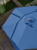 7 1/2ft FRUITEAM 24 LED Lighted Solar Umbrella, Azure