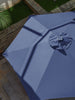7 1/2ft FRUITEAM 24 LED Lighted Solar Umbrella, Navy Blue