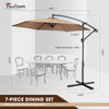 Upgrade Offset Umbrella 10ft - Cantilever Patio Umbrella for Large Outdoor Shade - Brown