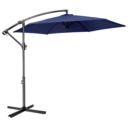 Upgrade Offset Umbrella 10ft - Cantilever Patio Umbrella for Large Outdoor Shade - Navy