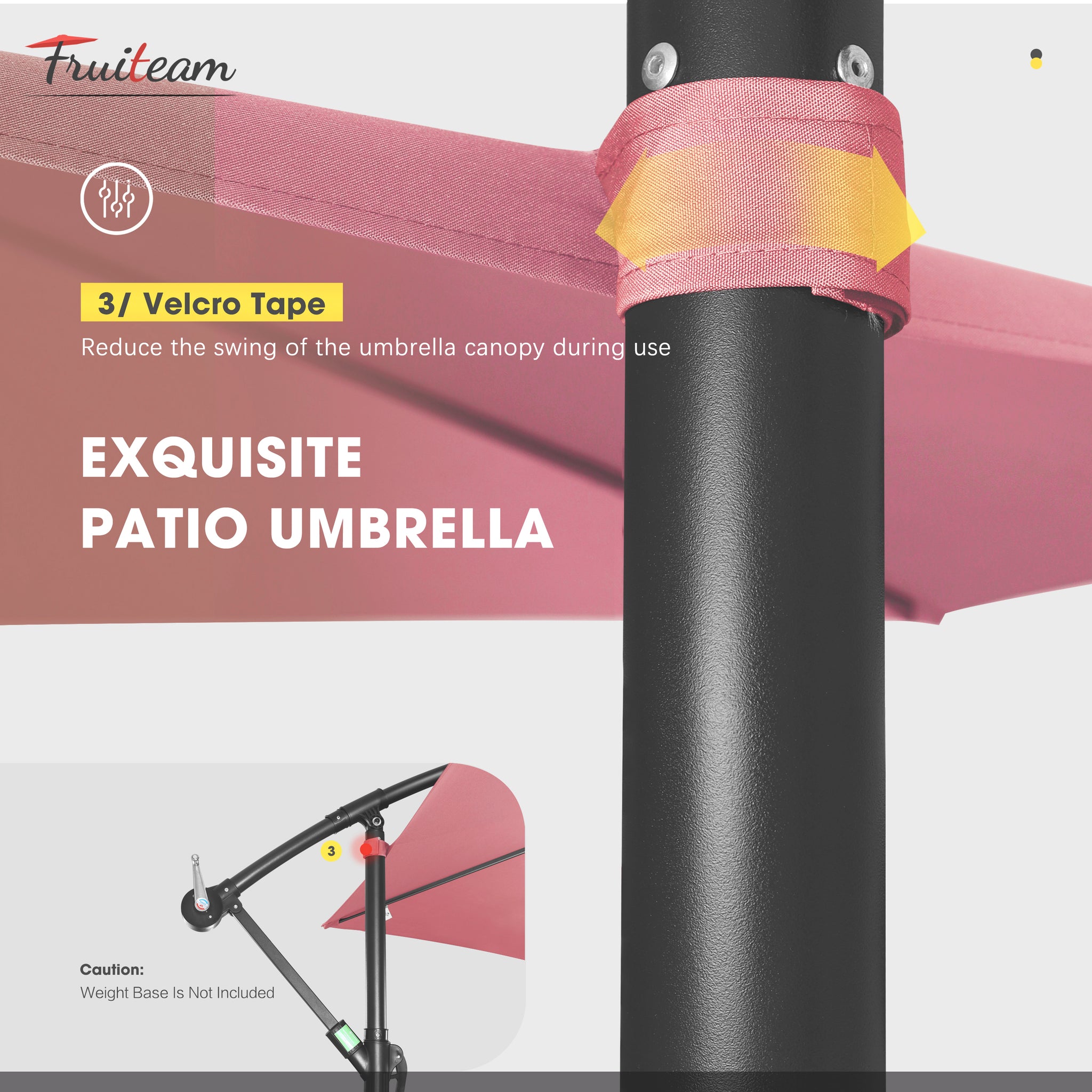 10ft Pink Cantilever Offset Patio Umbrella
