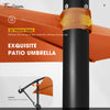 10ft FRUITEAM Offset Hanging Patio Umbrella, Orange