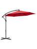 10ft FRUITEAM Offset Hanging Patio Umbrella, Red