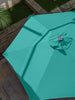 7.5FT FRUITEAM  Solar LED Umbrella, Turquoise